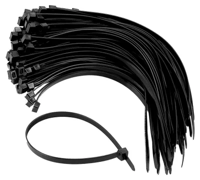 Produktbild von Kabelbinder Dick, 100 Stück 500x12mm Schwarz Nylon Industriequalität, Kabelbinder für Kabelmanagement, Gartenarbeit und Werkstätten
