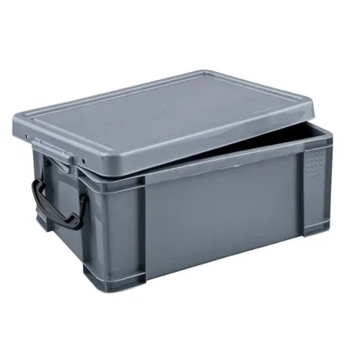 Produktbild von Really Useful Box Aufbewahrungsbox 9,0 l silber 39,5 x 25,5 x 15,5 cm, 1 St.