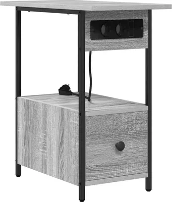 Zdjęcie produktu dla Szafka Nocna z szufladą Szary Sonoma 60 x 30 x 61 cm