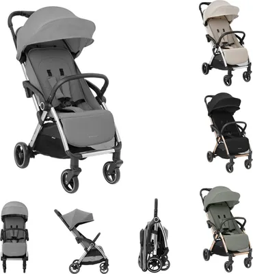 Obrázok produktu pre Kočík Kikkaboo, buggy Eden do 22 kg závesný kryt proti dažďu skladací sivý
