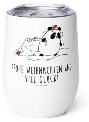 Produktbild von Mr. & Mrs. Panda thermosbecher Panda Weihnachten - Weiß - Geschenk, Thermobecher, heißgetränkebecher, Edelstahlbecher, kaffee tasse, Thermo Becher
