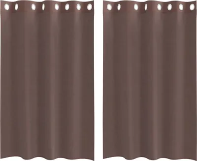 Obrázok produktu pre Voálové závesy s priechodkami 2 ks Hnedá 140x175 cm
