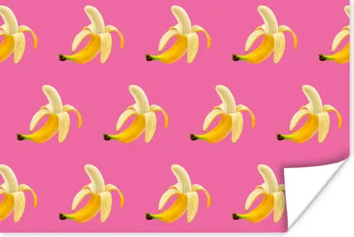 Produktbild von MuchoWow® Poster Banane - Muster - Rosa 30x20 cm - Plakate - Print