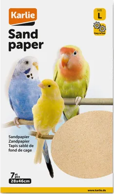 Image de Karlie Papier de verre soin du bec oiseau papier beige 28 x 46 cm