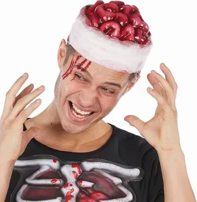 Produktbild von Gehirn Hut Kopfbedeckung Halloween Kostüm Zubehör Karneval Fasching