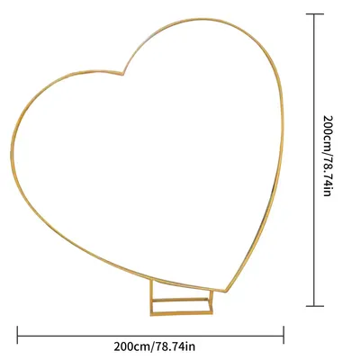 Produktbild von Ballonbogen Hochzeit - Herzförmiger Metallständer - 2 x 2 m Rahmen - Hintergrund Deko für Hochzeit, Party & Event