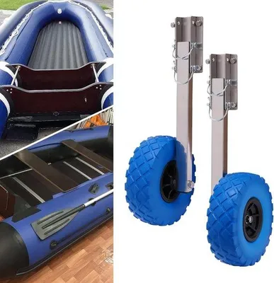 Obrázek produktu pro Přepravní vozík - nosnost 150 kg - pneumatiky 25 cm - barva: modrá a stříbrná