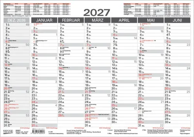 Produktbild von Tafelkalender A5 "Stabil" 2027