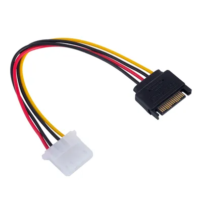 Zdjęcie produktu dla Akyga AK-CA-11, 0,15 m, SATA 15-pin, Molex (4-pin), Prosty, Prosty, 80 mm