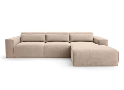 Produktbild von AX LIVING Wohnlandschaft mit Schlaffunktion Ruyam Beige Sofa 310 cm R