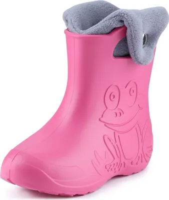 Produktbild von Ladeheid Eva Kinder Jungen Mädchen Gummistiefel Regenschuhe gefüttert LA-CA-04 (Rosa/Grau, 24/25 EU)