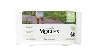 Produktbild von Moltex Pure & Nature ECO Feuchttücher auf Wasserbasis (60 Stück)