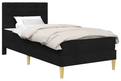 Produktbild von Bettgestell mit Matratze Schwarz 100 x 200 cm Stoff