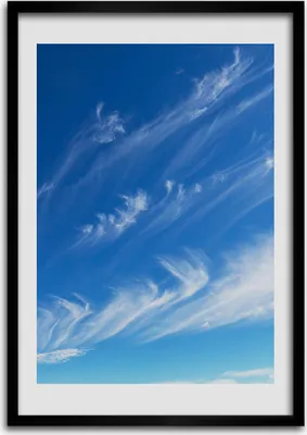 Produktbild von Bild - Bilderrahmen - Foto - 70 cm x 100 cm - MDF - Rahmen - Wandkunst - Wolken im Himmel
