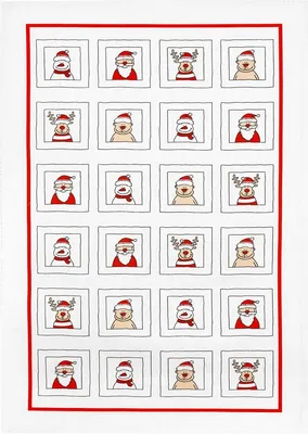 Produktbild von Geschirrtuch Weihnachten, Weihnachtsmänner, Geschirrtücher Mitbringsel Geschenkidee Weihnachtsmann Nikolaus