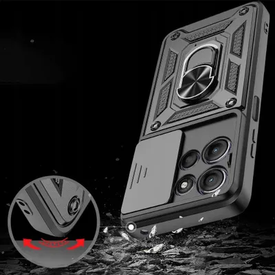 Produktbild von Tech Protect Camshield Pro Hülle Schwarz Kompatibel mit Motorola Moto G15