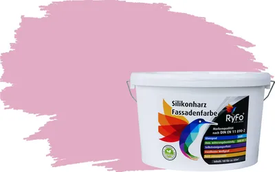 Produktbild von RyFo Colors Silikonharz Fassadenfarbe Lotuseffekt Trend Lotusrosa 10l - bunte Fassadenfarbe, weitere Rot Farbtöne und Größen erhältlich, Deckkraft Klasse 1