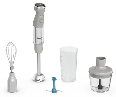 Produktbild von Moulinex Quickchef + DD67EB10, Pürierstab, 0,5 l, 1000 W, Grau, Edelstahl
