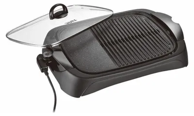 Obrázok produktu pre Elektrický gril Oliver Voltz OV51015BM, 2000W, Rebratá a hladká zóna, Mramorové povrchové pokrytie, Čierna