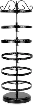 Image de Support métallique pour écouteurs, 6 niveaux, espacement réglable, 260 emplacements pour 130 paires