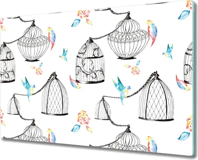 Produktbild von Glas-Herdabdeckplatte Glaskeramikkochfeld-Abdeckung Spritzschutz - 80x52 cm - Vogelkäfige & Vögel