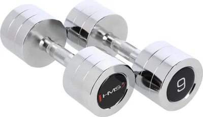 Zdjęcie produktu dla HMS Hantle chromowane 2 x 9 kg do treningu siłowego