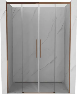 Image de Mexen Rox Porte coulissante pour douche 140 cm, transparente, chromée - 8C2-140-000-01-00