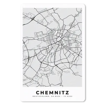 Produktbild von MuchoWow® Mauspad Mousepad Stadtplan - Deutschland - Chemnitz - Karte 40x60 cm - Mousepads - Maus Mat - Pad - Mausunterlage - Schreibtisch Accesoire