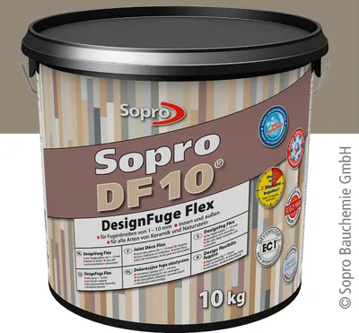Obrázok produktu pre Sopro DesignFuge Flex DF 10 Sandgrau 18 10kg Eimer