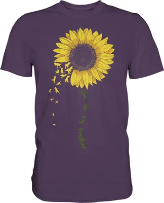 Produktbild von Dinosaurier Sonnenblumen T-Shirt Dino Garten Motiv Gärtner Geschenk – Urban Purple / XL