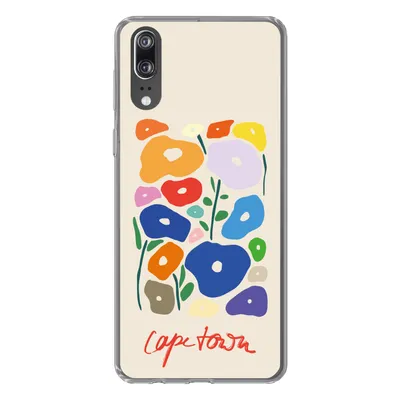 Produktbild von MuchoWow® Handyhülle Schutzhülle Hülle für Huawei P20 Blume - Abstrakt - Südafrika Silikon Softcase Handy Hülle - Hardcover
