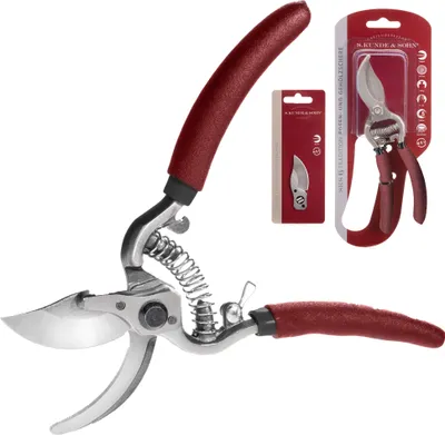Produktbild von S. Kunde & Sohn Germany / Die leichteste geschmiedete Gartenschere + 1 Ersatzklinge gratis / 148g / 170mm lang / SKS 6 Tradition Rosenschere und Gehölzschere