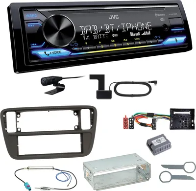 Produktbild von JVC KD-X472DBT Digitalradio USB MP3 FLAC Einbauset für Up Seat Mii Skoda Citigo