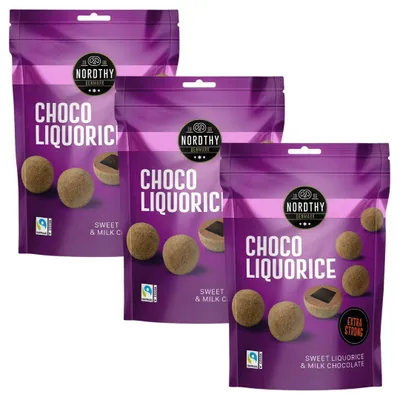 Produktbild von 3x Nordthy Lakritzkugeln extra Strong 100g