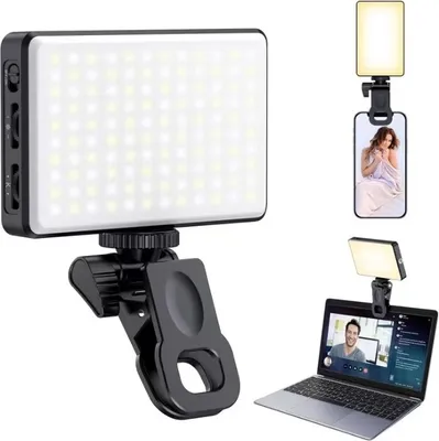 Produktbild von LED Handy Selfie Licht Clip Fotolicht Phone Selfi Light Klammer Videoleuchte Handylicht Portable Kameralicht für iPhone, Videokonferenz, TikTok, Lapto
