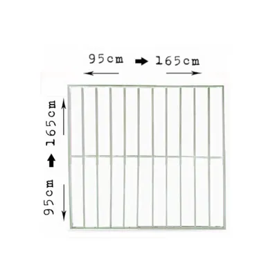 Produktbild von Fenstergitter ausziehbar 95 × 95 bis 165 × 165 cm Weiß – Einbruchschutz Sicherheitsgitter aus Stahl für große Fenster, verstellbar