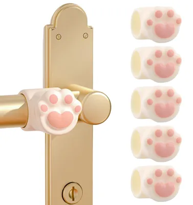 Image de Butées pour poignées de porte, lot de 6, butées très souples pour poignées de porte, poignées de fenêtre et boutons de porte, coussinets de protection en silicone (20 mm)