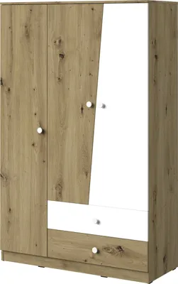 Produktbild von Minio, Drehtürenschrank, Schrank"Nantes" 120 cm, Artisan Eiche/Weiss Farbe