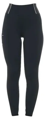 Produktbild von Equestro Strass Techincal Damenleggings Schwarz M Damen Schwarz M