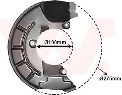 Produktbild von VAN WEZEL Spritzblech Bremsscheibe für VW POLO (9N) Vorne Rechts 5829372 Ankerblech