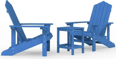 Immagine prodotto di Sedie da Giardino con Tavolo Adirondack in HDPE Blu Acqua