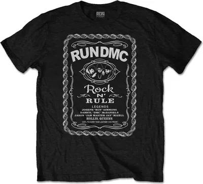 Produktbild von Run DMC Rock N' Rule Whiskey Label Black L T-Shirt