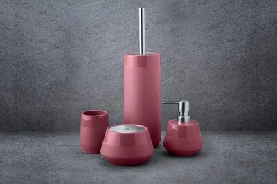 Produktbild von Rosafarbene Keramik-WC-Set, ca. 10 cm