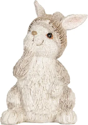 Immagine prodotto di Clayre & Eef Figura decorativa di coniglio 9x9x14 cm Plastica beige