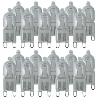 Produktbild von 20 x Radium Halogen Leuchtmittel Stiftsockel 20W G9 klar 235lm warmweiß 2700K dimmbar