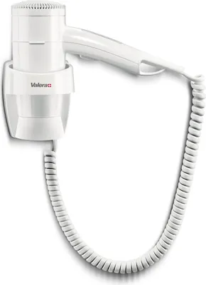 Zdjęcie produktu dla VALERA HOSPITALITY Haarfön m.Wandhalterung 1100W ein/aus-Drucks. 1Temp.stufe ws 533.15/038B PREMIUM1100