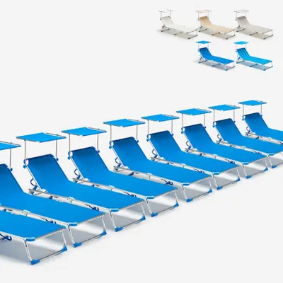 Produktbild von 24 Liegen Klappbar Meer mit Sonnendach California Stock - Blau