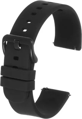 Produktbild von Schwarzes Silikon-Armband 22mm mit Zinklegierung-Verschluss