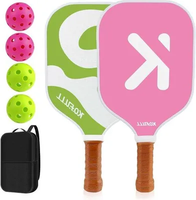 Produktbild von Pickleball-Sets aus Glasfaser für Männer und Frauen - 2 Stück - Indoor und Outdoor