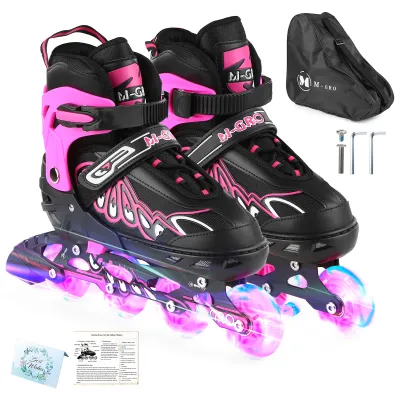 Produktbild von Verstellbare Inlineskates mit leuchtenden Raedern Skates Outdoor Skates fuer Kinder Jungen Maedchen Damen